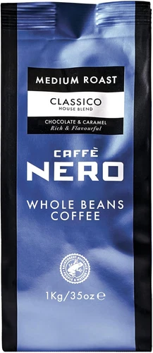 Caffè Nero Classico Whole Coffee Beans - Medium Roast - 1KG (1 x 1KG Coffee Ba - Picture 1 of 6