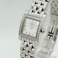 Longines DolceVita Ladies Watch Diamond Bezel Silver Dial Battery Used