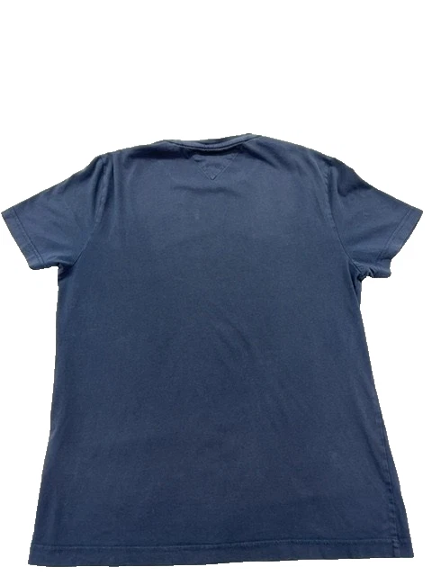 T-shirt homme Tommy Hilfiger bleu marine XL en coton biologique à manches... - Photo 2/4