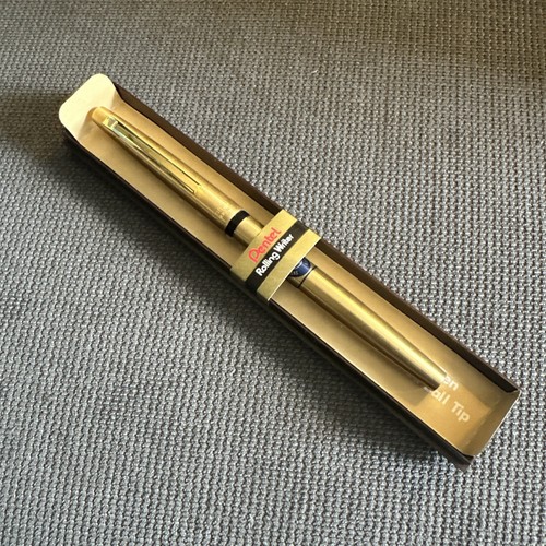 PENTEL Rolling Writer Gold Edition – Vintage Pen in Box – Needs Refill - Foto 2 di 3