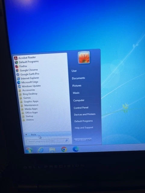 Bonita Laptop Dell Precision RÁPIDA Windows 7 64 Pro 128GB SSD/320HD, 16GB,DVD,Gamer Foto 2 de 4