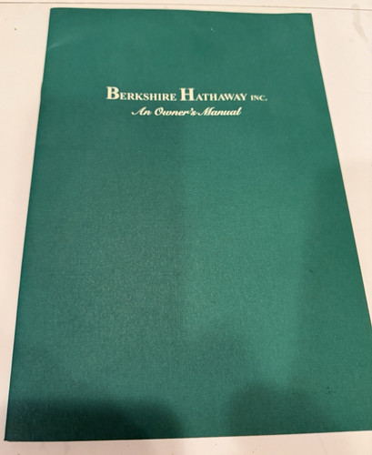 Berkshire Hathaway An Owner’s Manual 1996 Printing