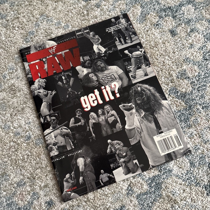 WWF RAW MAGAZINE W Poster JUNE 1999 MANKIND SABLE KANE WWE Vince McMahon