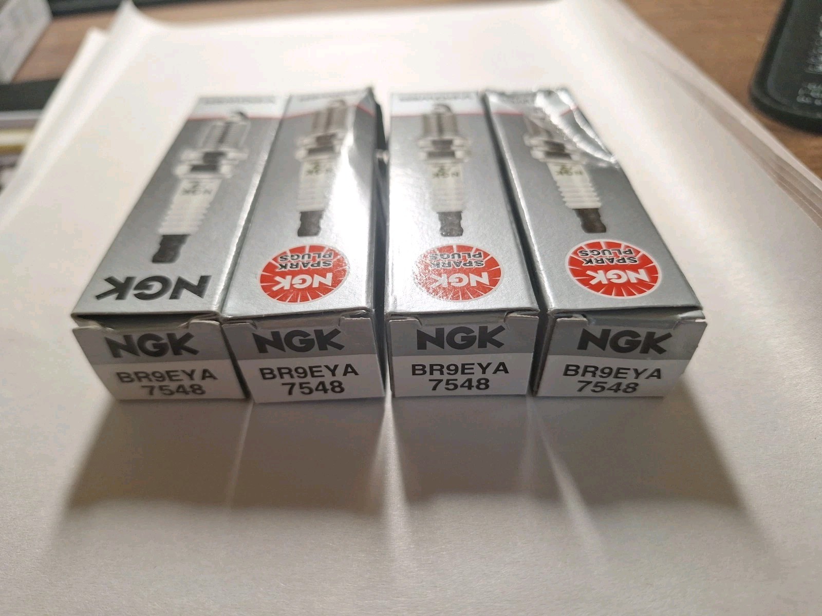 Pack of 4 Genuine NGK V-Power Spark Plugs. BR9EYA 7548