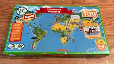 LEAP FROG INTERACTIVE UNITED STATES MAP TAG READING SYSTEM 2 SIDED MAP