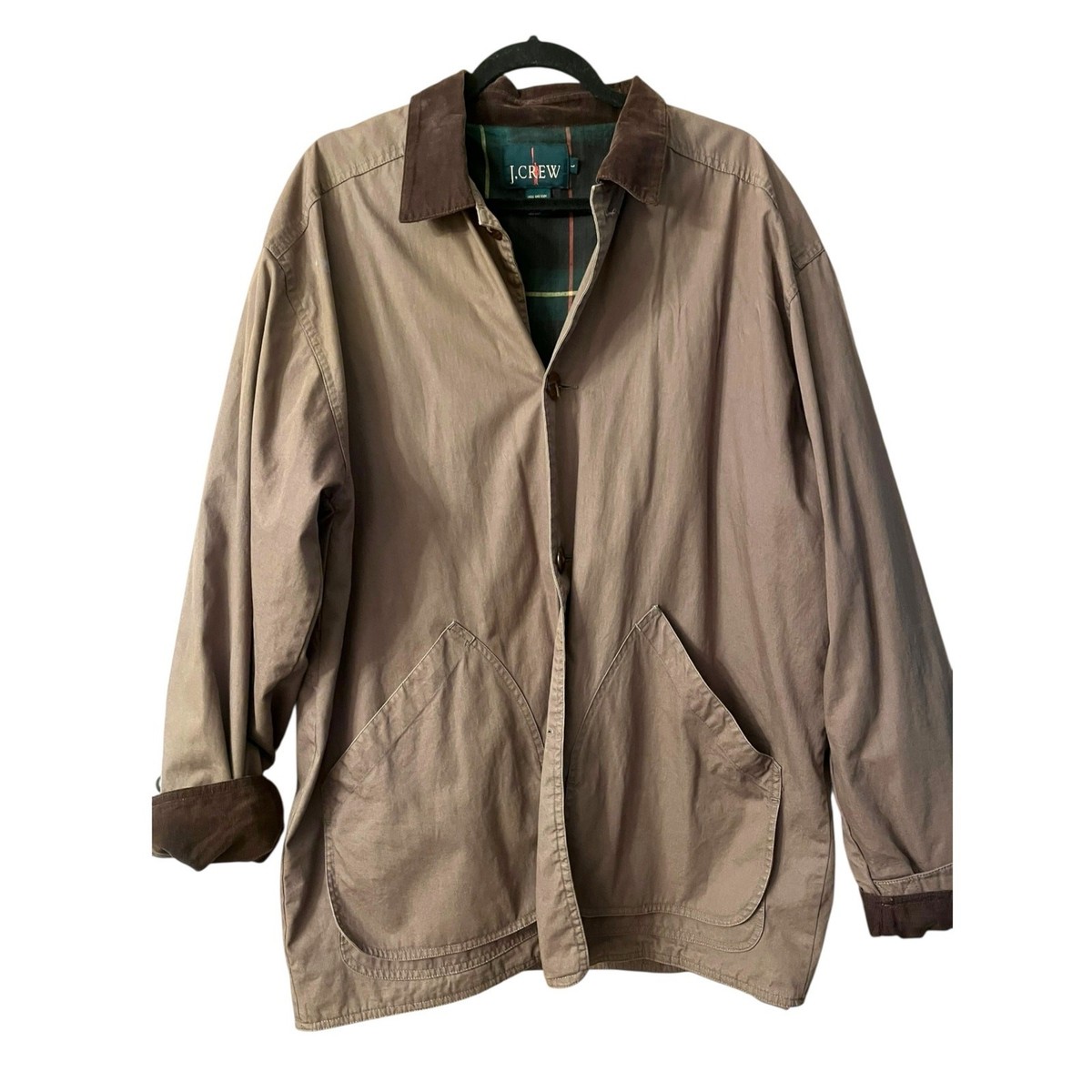 J Crew 90's Oarsman Barn Jacket, Flannel Lined Chore Coat | Mens L