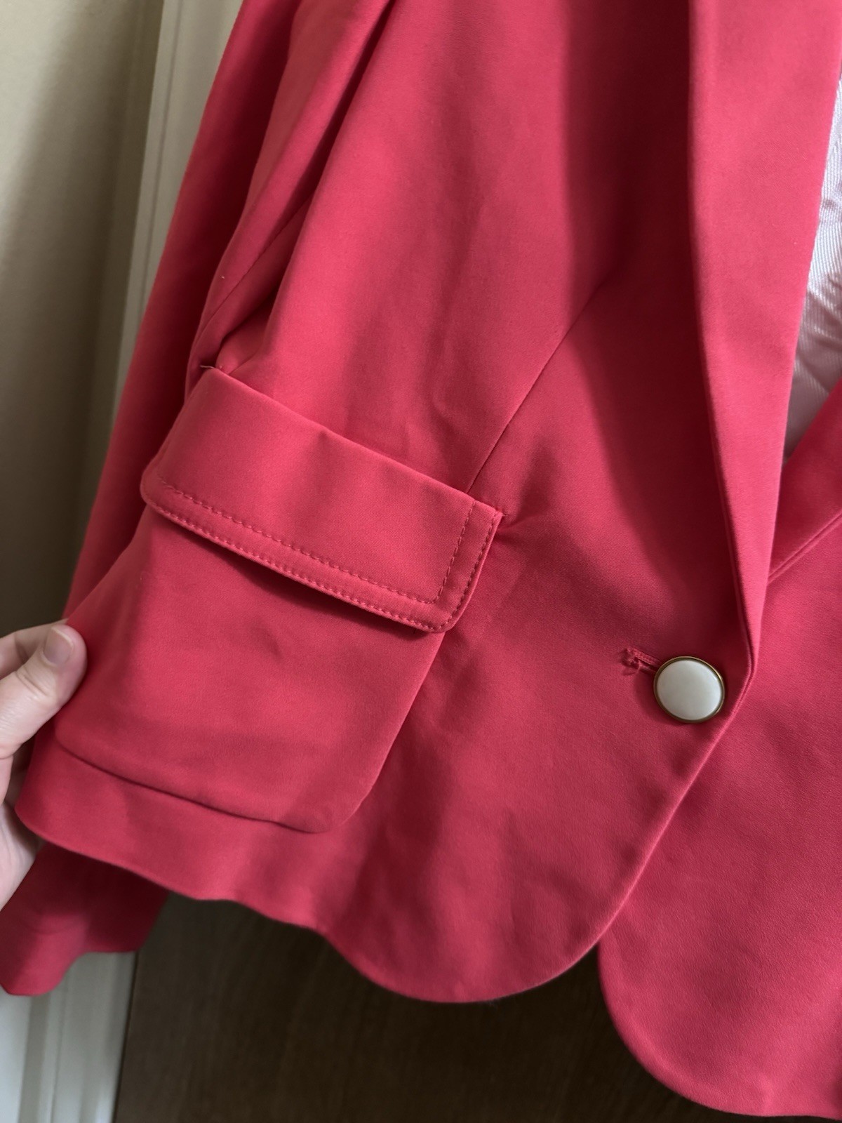 Zara Basic Single Button Blazer Jacket Size XS Fu… - image 4