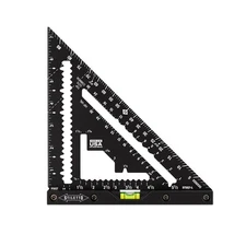 Stiletto STSQ7-L 7" Carpenter Square with Level Aluminum Black