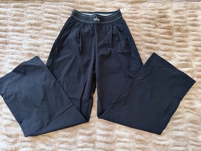 Alo Yoga Suit Up Trouser Quick-Dry Loose Fit Wide Leg Black Size S