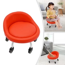 5-Wheel Red Footrest Stool Max Load 100kg Footrest Stool/Normal Stool For Home