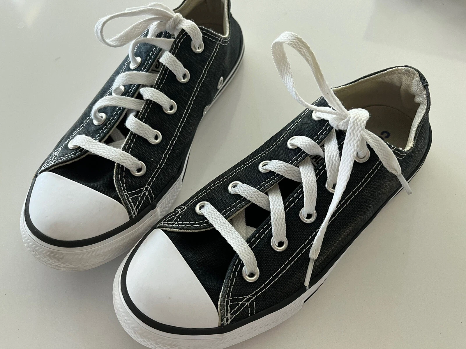 SCARPA TOP BASSA CONVERSE CHUCK TALOR ALL STAR BAMBINI nera 3 giovani usata! Unisex