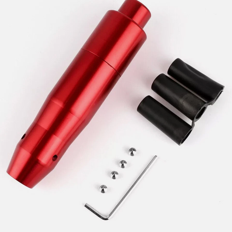 Palanca de cambios automática de metal de aluminio para automóvil con botón rojo Foto 4 de 4