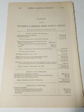 1898 trolley train document HAVERHILL & AMESBURY STREET RAILWAY Merrimac MASS