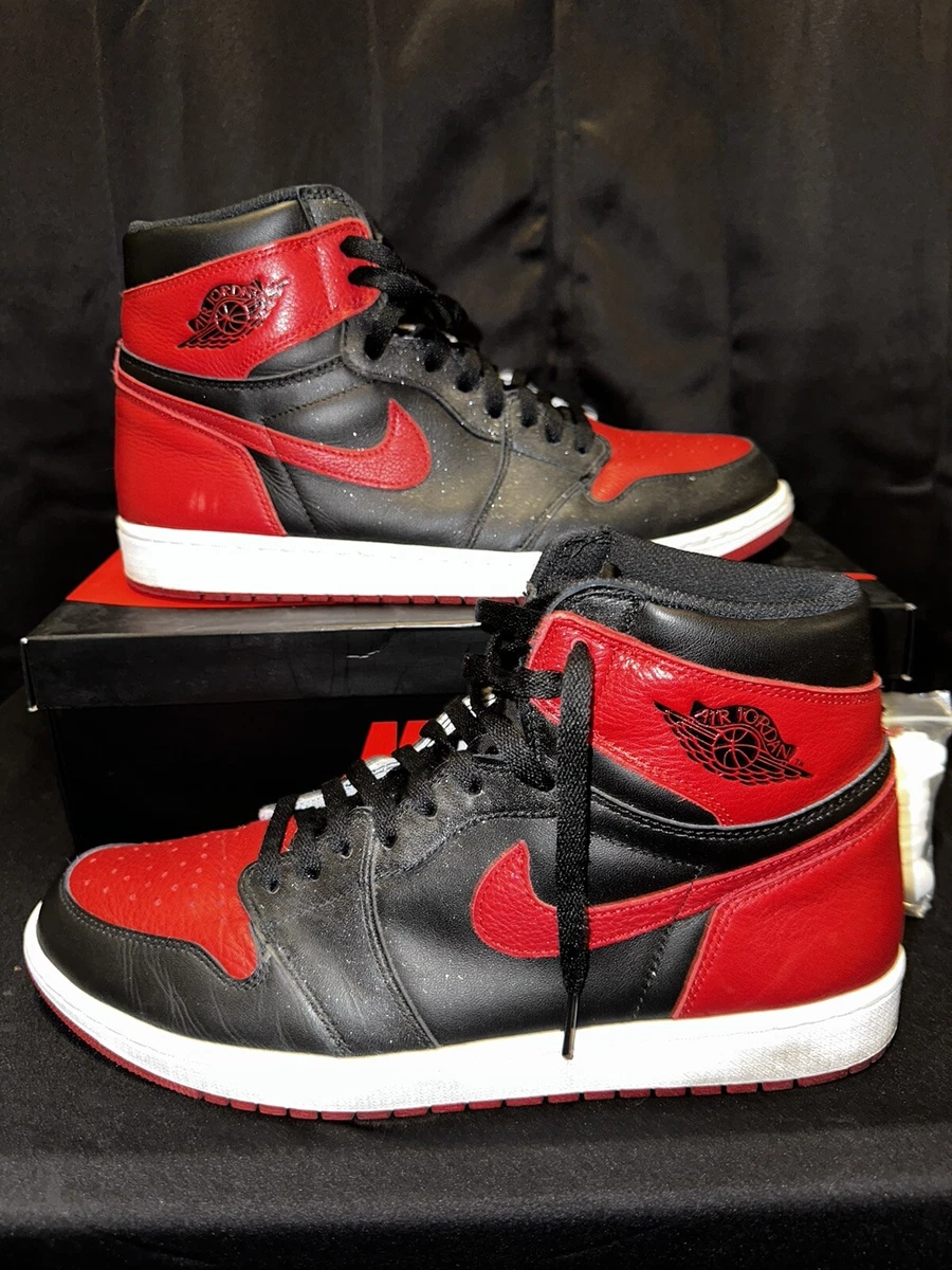 Nike Air Jordan 1 Retro Banned Bred Size 13 555088 001 OG Black Red