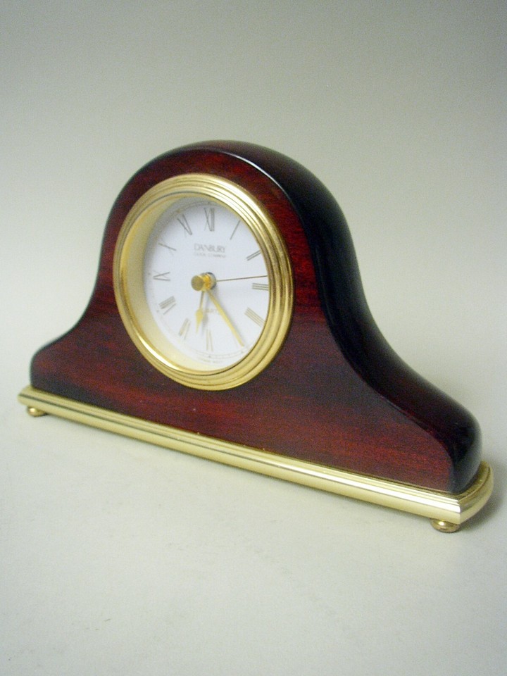 Quartz Rosewood Mantle/Desk Clock by The Danbury Clock Company eBay