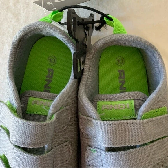 Zapatos unisex de lona AND1 gris/verde lima - talla 10 - nuevos con etiquetas - envío gratuito Foto 3 de 4