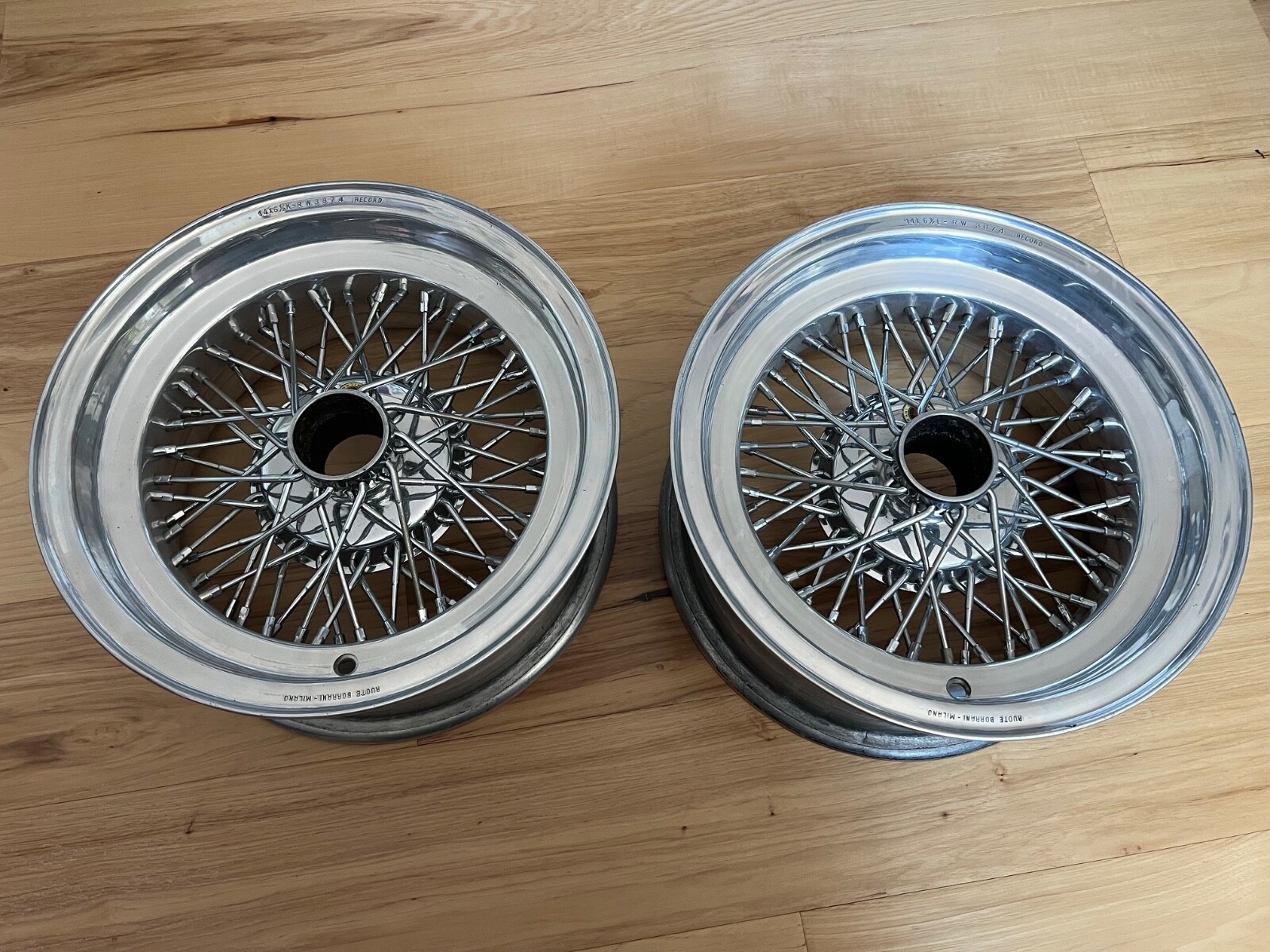 Ruote Borrani Milano RW3874 14x6.5 K Ferrari 330 32RS Wire Wheel GTO GTC GTS rim