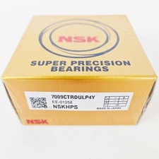 NSK 7009CTRDULP4Y Abec-7 Super Precision Spindle Bearings. Set of Two 
