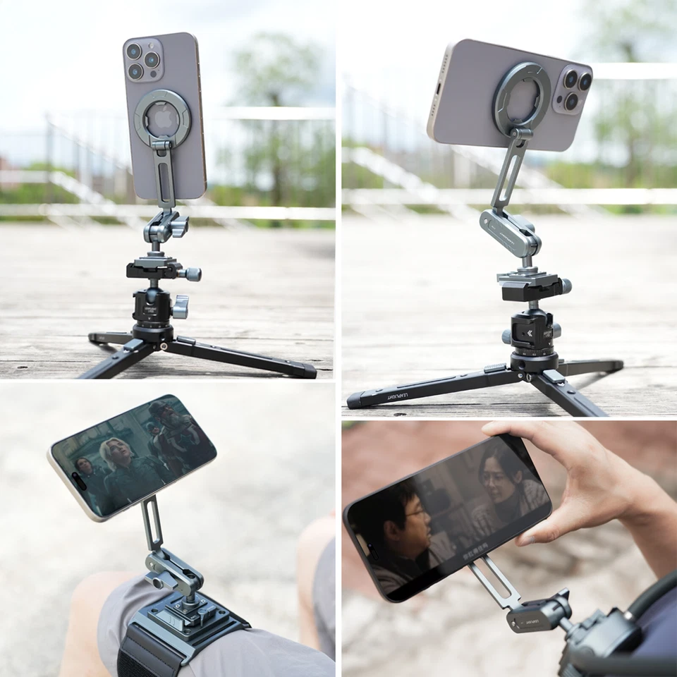 Magnetic Phone Holder with 360° Phone Tripod Mount for MagSafe iPhone 16 15 14 - Image 4 of 4