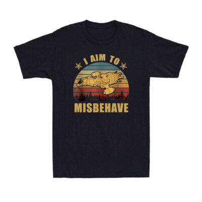 I Aim to Misbehave Funny  Quote Vintage Gift Men's Short Sleeve T-Shirt
