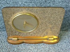 Vintage Art Deco Pink Mirror Mantle Clock in Working Order - Smiths 