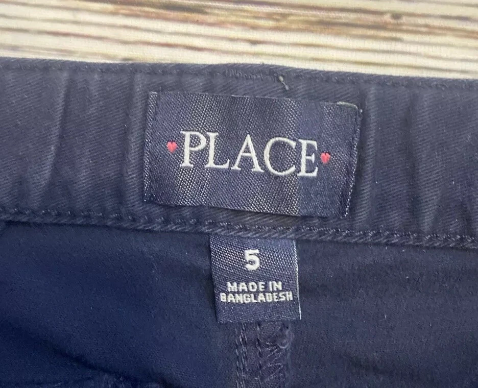 Шорты-чино The Children's Place для девочек размер 5 темно-синие униформа - Изображение 3 из 4