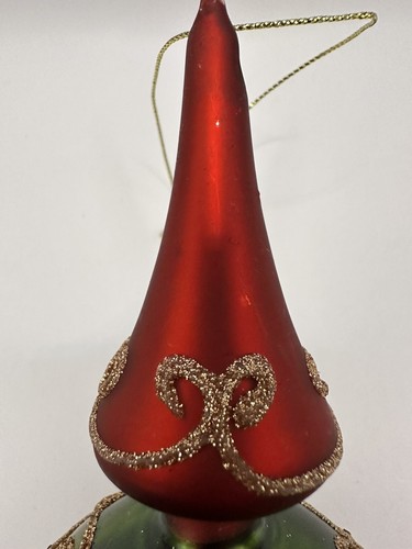 Set Of 4 Glass Christmas Ornaments Including One Vintage Pottery Barn Pear - Picture 14 of 24