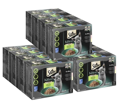 144x85g Sheba Katzenfutter Nassfutter Kitten Feine Vielfalt in Sauce