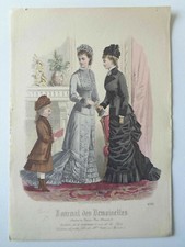 Ancient Engraving Mode Review Journal Of Young Ladies No. 4192 Women's Dresses