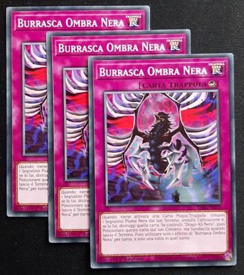 Set 3 Karten: BURRASCA SHADOW BLACK Common auf Italienisch DABL-IT072 YUGIOH
