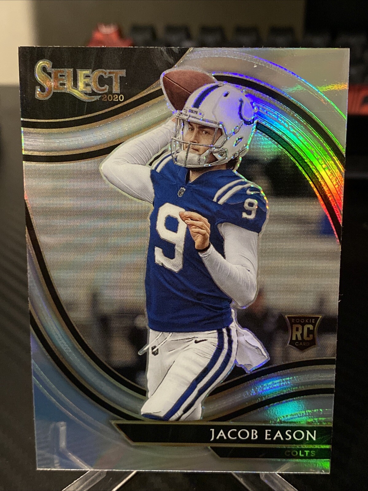 Jacob Eason 2020 Panini Select #348 Silver Prizm RC Indianapolis Colts