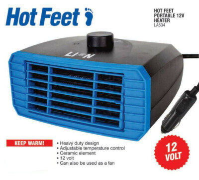 Lion Hot Feet 12 Volt Portable Heater Adjustable Fan 9314458017833 | eBay