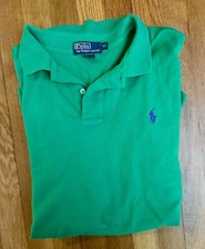 Polo Ralph Lauren Men's Size XL Green Short Sleeve Polo 100 Cotton