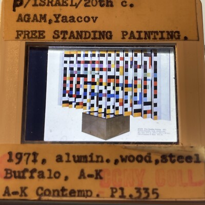 Yaacov Agam  Free Standing Painting Israeli Art 35mm Slide