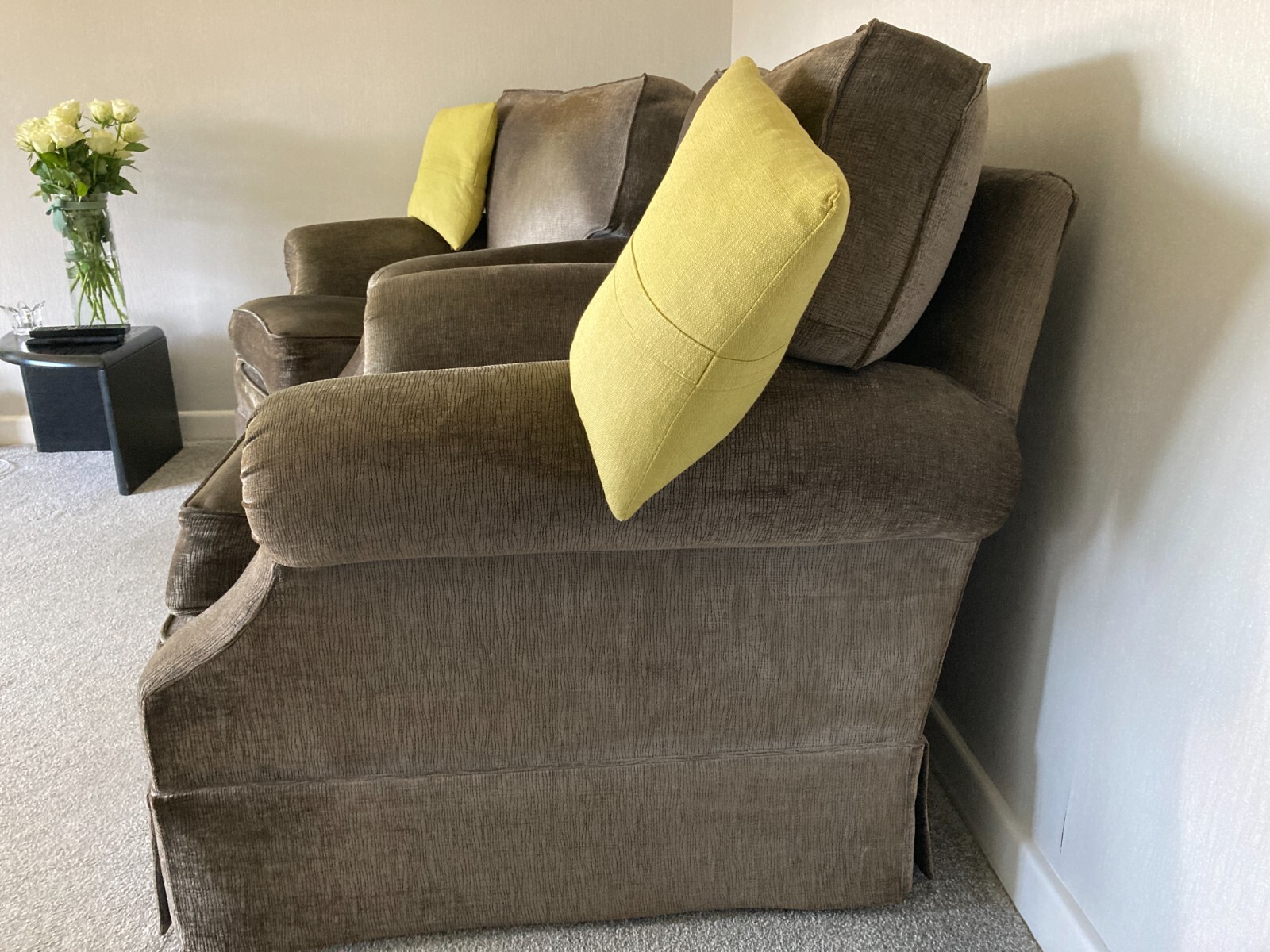 3 piece gray material suite used furniture eBay