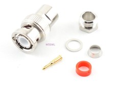 BNC Male Coax Connector Clamp RG-8X LMR-240 2-Pcs - USA Ham Radio Seller