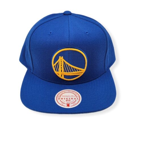 Mitchell & Ness Golden State Warriors Team Ground Adjustable Snapback Hat Cap - Picture 1 of 6