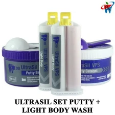 Dental UltraSil Putty VPS Impression Material And Wash Set Cartridges Vinyl