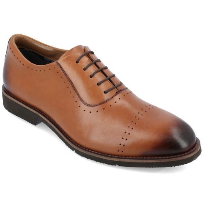 Thomas & Vine Mens Morey Genuine Leather Oxfords Dress Shoes Sz 11 Gray Thomas & Vine Morey Perforated Men main image 3