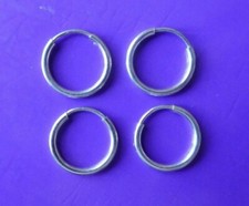 Sterling Silver 12mm Round Endless Hoop Earring Very Nice Quality 1.5mm Thick