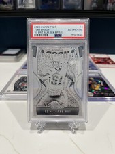 TOM BRADY 2020 Panini Prizm AURORA Black Printing Plate #4 PSA Authentic 1/1 HOF