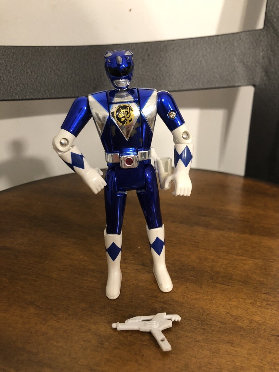 Blue Metallic Flip Head Auto Morphin Mighty Morphin Power Ranger