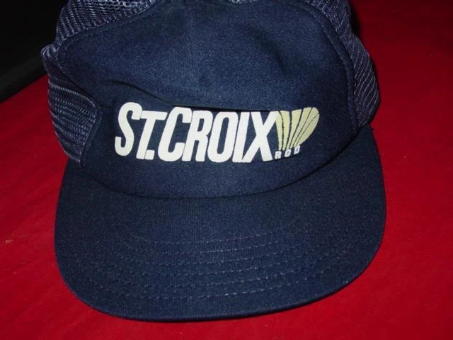 Vintage ST. CROIX Fishing RODS Snapback Hat / Baseball Cap - RARE