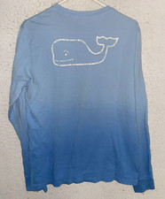 VINEYARD VINES Youth XL 18 LONG SLEEVE T-SHIRT blue tie-dye Whale Pocket