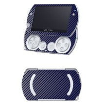 Blue Carbon Fiber Vinyl Decal Skin Sticker for Sony PSP GO