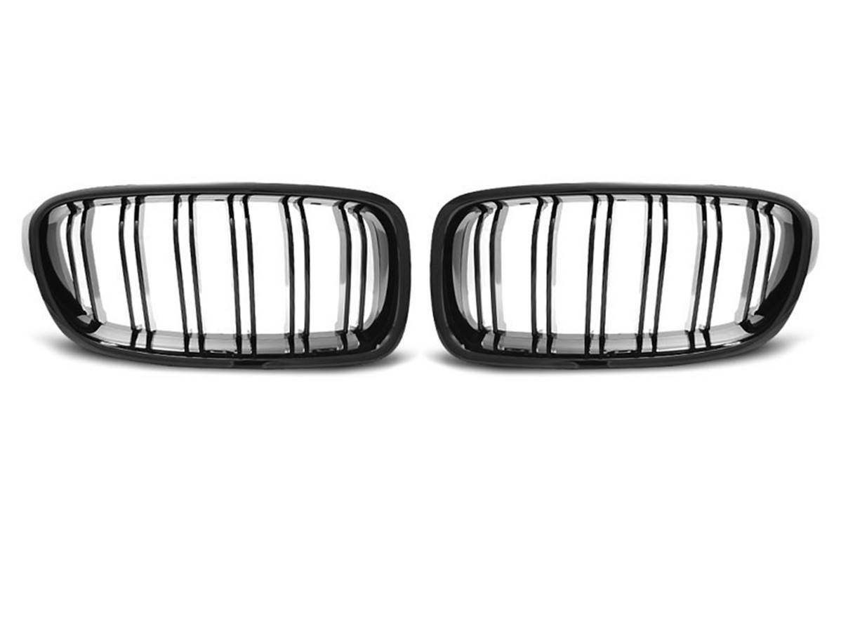 Grilles calandre BMW F30 noir brillant pour double haricot Série 3