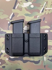 Black Kydex Dual Magazine Carrier for Glock 43x 48