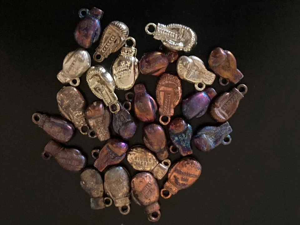 Vintage Miniature Vending Boxing Glove Charms - Lot of 45 w/Jack Dempsey & More - Image 2 of 4