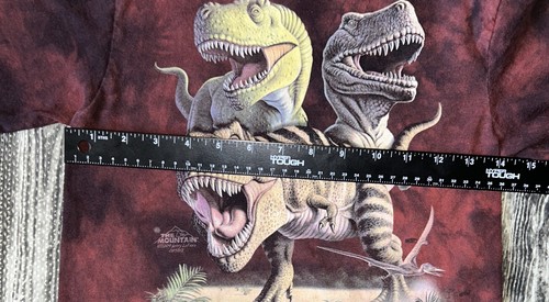 Youth The Mountain T-Rex Dinosaur 2009 Jerry LoFaro Red Tie Dye sz Medium - Picture 6 of 7