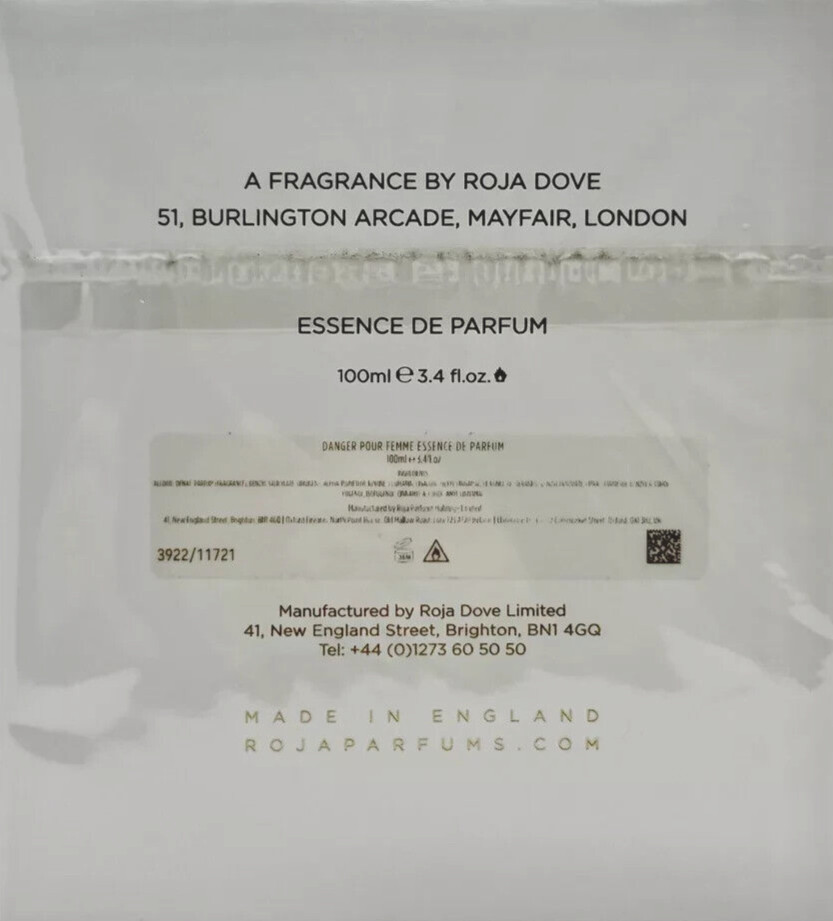 Roja Danger Pour Femme Essence De Parfum Spray Women 3.4 Oz / 100 ml